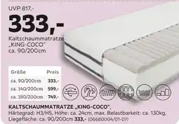 Mömax Kaltschaummatratze „king-coco“ ca. 90/200cm Angebot