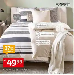 XXXLutz Esprit flanell-bettwäsche-garnitur „leo strip“ oder „leo scatter“ Angebot