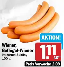 HIT Wiener, Geflügel-Wiener Angebot