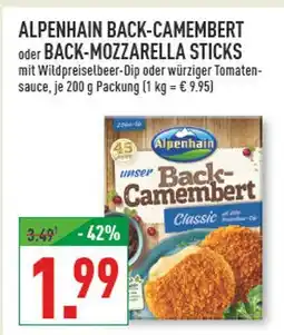 Marktkauf Alpenhain back-camembert oder back-mozzarella sticks Angebot