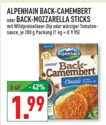 Marktkauf Alpenhain back-camembert oder back-mozzarella sticks Angebot