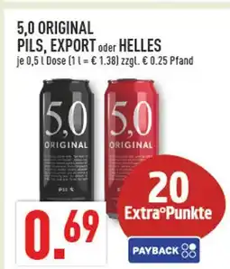 Marktkauf 5,0 original pils, export oder helles Angebot