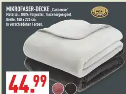 Marktkauf Mikrofaser-decke 'cashmere' Angebot