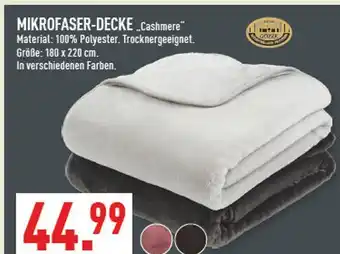 Marktkauf Mikrofaser-decke 'cashmere' Angebot