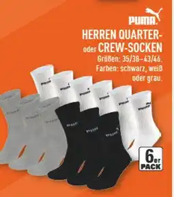 Marktkauf Puma herren quarter-socken oder crew-socken Angebot