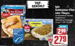 HIT Iglo Schlemmer-Filet oder Filegro Angebot