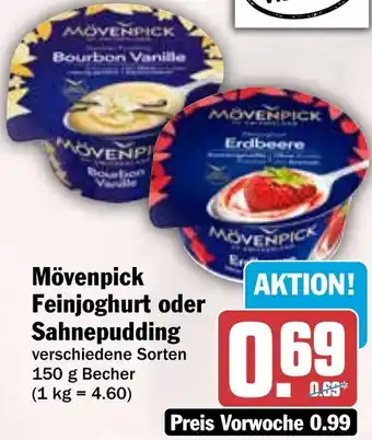 HIT Mövenpick Feinjoghurt oder Sahnepudding Angebot