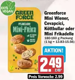 HIT Greenforce Mini Wiener, Cevapcici, Köttbullar oder Mini Frikadelle Angebot