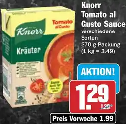 HIT Knorr Tomato al Gusto Sauce Angebot