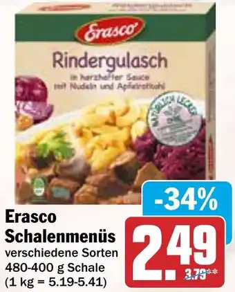 HIT Erasco Schalenmenüs Angebot