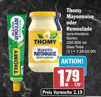 HIT Thomy Mayonnaise oder Remoulade Angebot