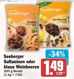 HIT Seeberger Sultaninen oder blaue Weinbeeren Angebot