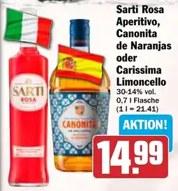 HIT Sarti Rosa Aperitivo, Canonita de Naranjas oder Carissima Limoncello Angebot