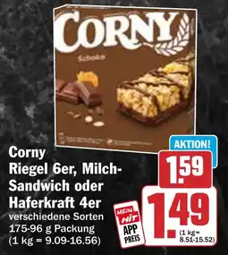 HIT Corny Riegel 6er, Milch- Sandwich oder Haferkraft 4er Angebot