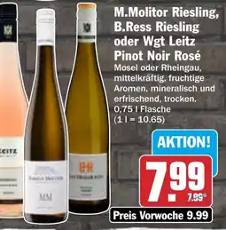 HIT M.Molitor Riesling, B.Ress Riesling oder Wgt Leitz Pinot Noir Rosé Angebot