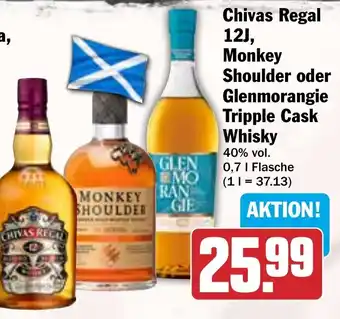 HIT Chivas Regal 12J, Monkey Shoulder oder Glenmorangie Tripple Cask Whisky Angebot
