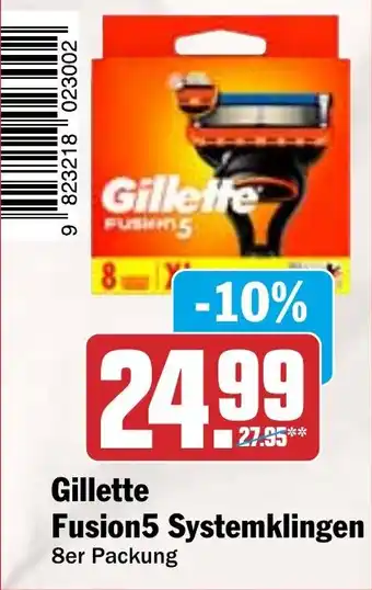 HIT Gillette Fusion5 Systemklingen 8er Packung Angebot