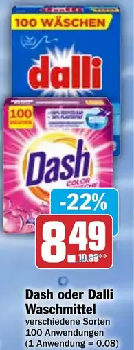HIT Dash oder Dalli Waschmittel Angebot