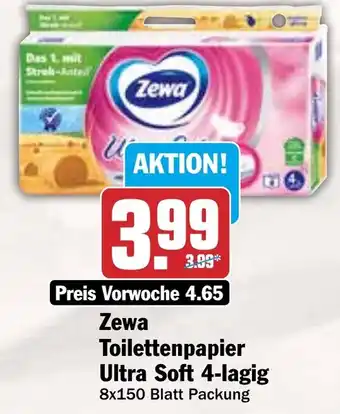 HIT Zewa Toilettenpapier Ultra Soft 4-lagig Angebot