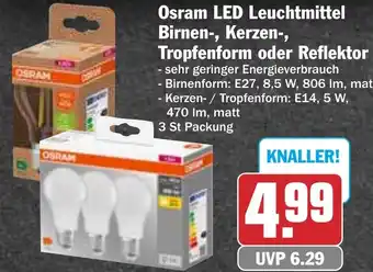 HIT Osram LED Leuchtmittel Birnen-, Kerzen-, Tropfenform oder Reflektor Angebot