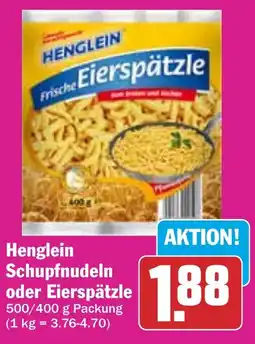 HIT Henglein Schupfnudeln oder Eierspätzle Angebot