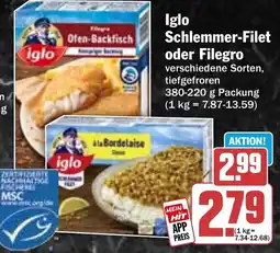 HIT Iglo Schlemmer-Filet oder Filegro Angebot