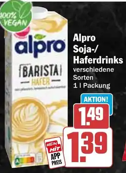 HIT Alpro alpro Soja- Haferdrinks Angebot