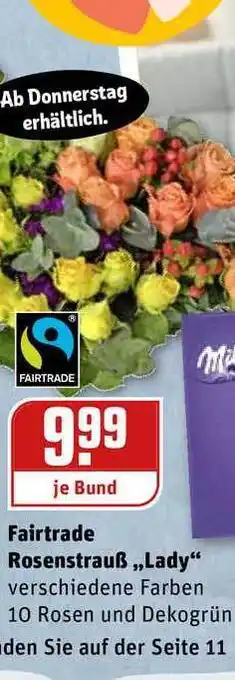 REWE Kaufpark Fairtrade Rosenstrauß „Lady” Angebot