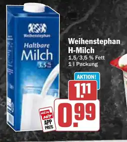 HIT Weihenstephan H-Milch Angebot