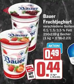 HIT Bauer Fruchtjoghurt Angebot