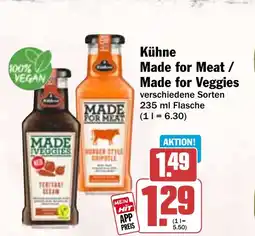 HIT Kühne Made for Meat / Made for Veggies Angebot