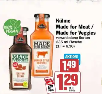 HIT Kühne Made for Meat / Made for Veggies Angebot