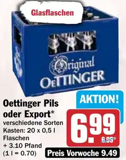 HIT Oettinger Pils oder Export Angebot