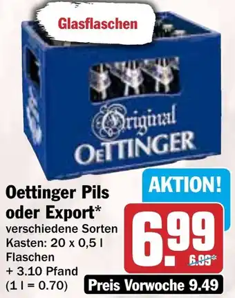 HIT Oettinger Pils oder Export Angebot