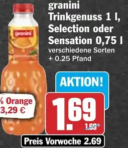 HIT granini Trinkgenuss, Selection oder Sensation Angebot