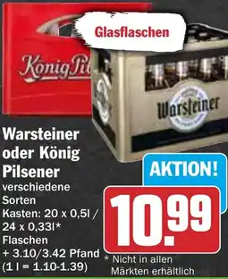 HIT Warsteiner oder König Pilsener Angebot