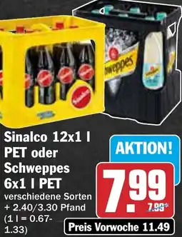 HIT Sinalco PET oder Schweppes Angebot