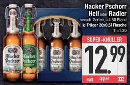 E-Center Hacker Pschorr Hell oder Radler Angebot