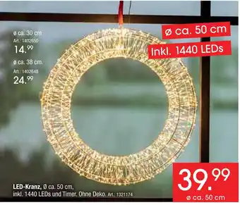 Zurbrüggen Led-kranz ø ca. 30 cm Angebot