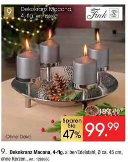 Zurbrüggen Fink dekokranz macona, 4-flg Angebot