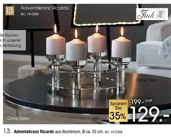 Zurbrüggen Fink adventskranz ricardo Angebot