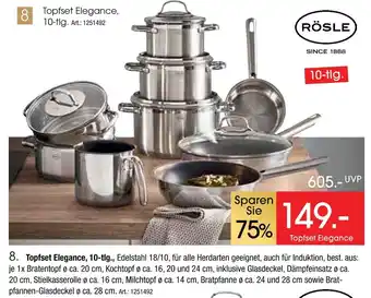 Zurbrüggen Rösle topfset elegance, 10-tlg Angebot
