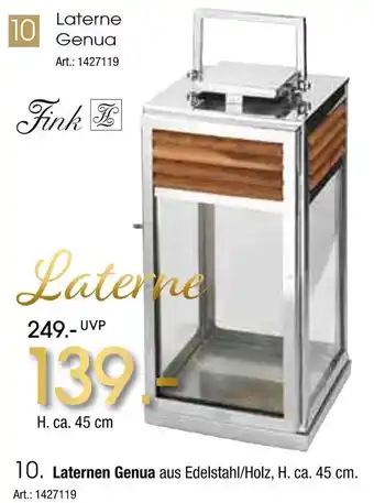 Zurbrüggen Fink laterne genua Angebot
