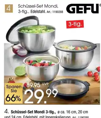Zurbrüggen Gefu schüssel-set mondi Angebot
