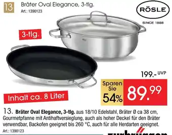 Zurbrüggen Rösle bräter oval elegance, 3-tlg Angebot