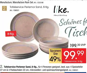 Zurbrüggen Villeroy & boch group tafelservice perlemor sand, 8-tlg Angebot