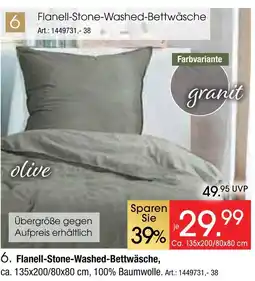 Zurbrüggen Flanell-stone-washed-bettwäsche Angebot
