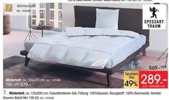 Zurbrüggen Spessart traum winterbett Angebot