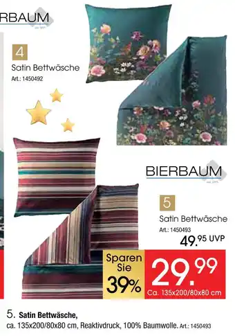 Zurbrüggen Bierbaum satin bettwäsche Angebot