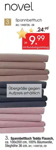 Zurbrüggen Novel spannbettuch teddy flausche Angebot